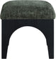 Lawson - Chenille Fabric Ottoman - Black Base