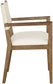 Avon - Linen Textured Performance Fabric Dining Arm Chair