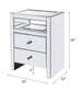 Dominic - Accent Table With LED - Mirrored
