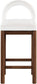 Conrad - Velvet Counter Stool With Brown Legs
