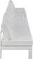 Nizuc - Outdoor Patio 6 Seat Armless Modular Sofa With White Frame