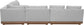 Solace - Olefin Performance Fabric 4 Piece Outdoor Patio Modular Sectional