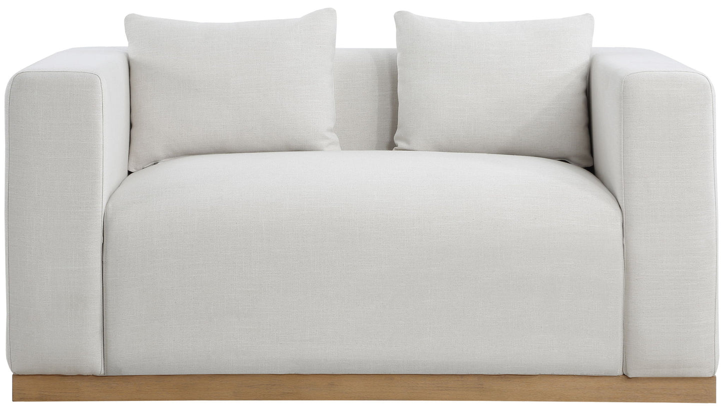 Alfie - Linen Textured Fabic Loveseat