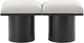Pavilion - 2 Piece Modular Bench With Black Base