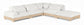 Turin - Chenille Fabric Upholstered Modular Sectional - White