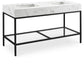 Marmo - Engineered Marble Bathroom Vanity With Black Base