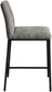 Reeves - Chenille Fabric Upholstered Counter Stool (Set of 2) - Black Base