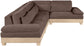 Turin - Chenille Fabric Upholstered Modular Sectional - Brown