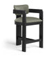 Sacha - Vegan Leather Upholstered Counter Stool With Black Base