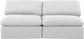 Indulge - Linen 2 Piece Modular Armless Sofa - White