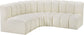Arc - Faux Leather 4 Piece Corner Modular Sofa