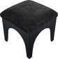 Lawson - Chenille Fabric Ottoman - Black Base