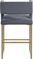 Caleb - Counter Stool with Gold Legs (Set of 2)