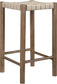 Entwine - Vegan Leather Upholstered Backless Counter Stool - Painted Brown