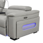 U25 - 3 Piece Power Reclining Sectional With Bluetooth Speaker, Wireless Charger, And Fridge - Gray