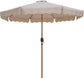 Amalfi - Patio Umbrella - White Base / Light Brown Pole