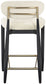 Riccio - Fabric Stool - Black Frame