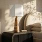 Juniper - Mango Wood Base And Linen Textured Fabric Shade Table Lamp