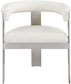 Romeo - Faux Leather Dining Chair With Silver Base (Set of 2)