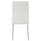 Kamaile - Side Chair (Set of 2) - Beige Synthetic Leather & Chrome
