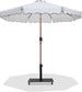 Amalfi - Aluminum Patio Umbrella - Black Base / Light Brown Pole