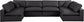 Comfy - 6 Piece Faux Leather Modular Armless Sectional