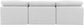Indulge - Linen 3 Piece Modular Armless Sofa - White