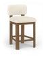 Paloma - Faux Leather Upholstered Counter Stool (Set of 2) - Brown Frame