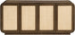 Windsor - Solid Wood And Brown Cane Sideboard / Buffet - Brown
