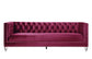 Heibero - Sofa With 2 Pillows (Same 56895) - Burgundy Velvet