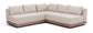 Solace - Olefin Performance Fabric 3 Piece Outdoor Patio Modular Sectional (2 Loveseats & Corner Chair)