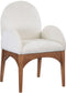 Waldorf - Chenille Dining Arm Chair With Brown Legs
