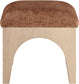 Lawson - Chenille Fabric Ottoman - Natural Base