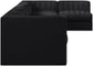 Rummi - Velvet Performance Fabric Upholstered 7 Piece Modular Sectional, L-Shaped (Right)