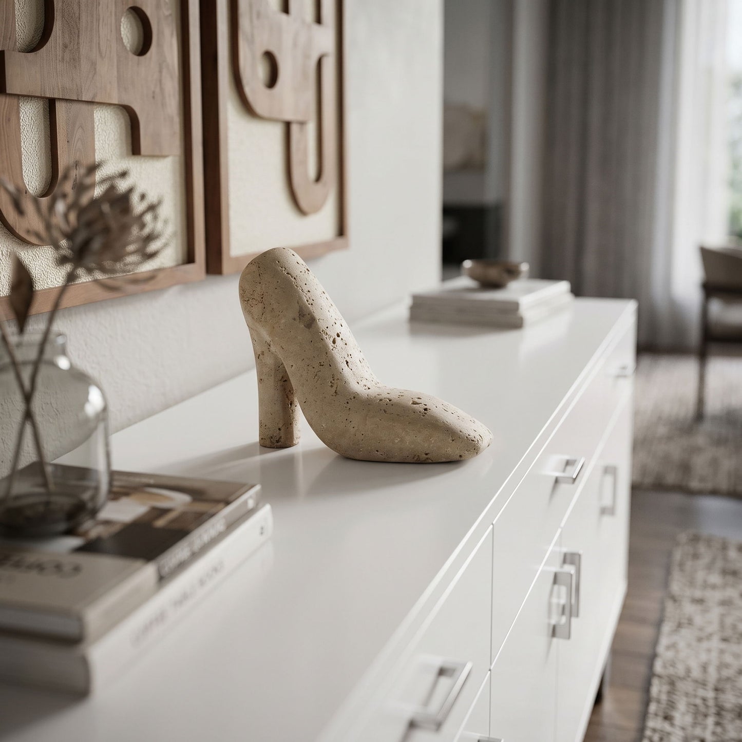 Meryl - Travertine Tabletop Object