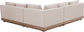 Solace - Olefin Performance Fabric 3 Piece Outdoor Patio Modular Sectional (2 Loveseats & Corner Chair)
