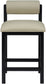 Roundhill - Faux Leather Counter Stool - Black Frame