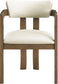 Lavrin - Vegan Leather Upholstered Dining Arm Chair (Set of 2) - Walnut Base