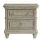 Whit-Ash - 2-Drawer Nightstand With USB - Light Gray