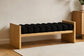 Waverly - Bench With Natural Frame