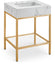 Marmo - Engineered Marble Bathroom Vanity With Gold Base