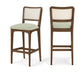 Atrium - Upholstered Bar Stool (Set of 2) - Brushed Brown Frame