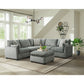 Deville - Modular Ottoman - Nova Gray