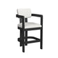 Portland - Arm Barstool (Set of 2) - Black / White