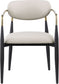Ronda - Vegan Leather Upholstered Dining Arm Chair - Black Legs