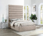 Adam - Chenille Fabric Bed With 89" Headboard