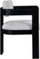 Sacha - Linen Dining Chair With Black Base (Set of 2)