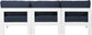 Nizuc - Outdoor Patio 3 Seat Armless Modular Sofa With White Frame