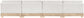 Turin - Chenille Fabric Upholstered Modular Sectional - White