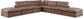 Comfy - 7 Piece Faux Leather Modular Corner Sectional